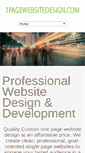 Mobile Screenshot of 1pagewebsitedesign.com